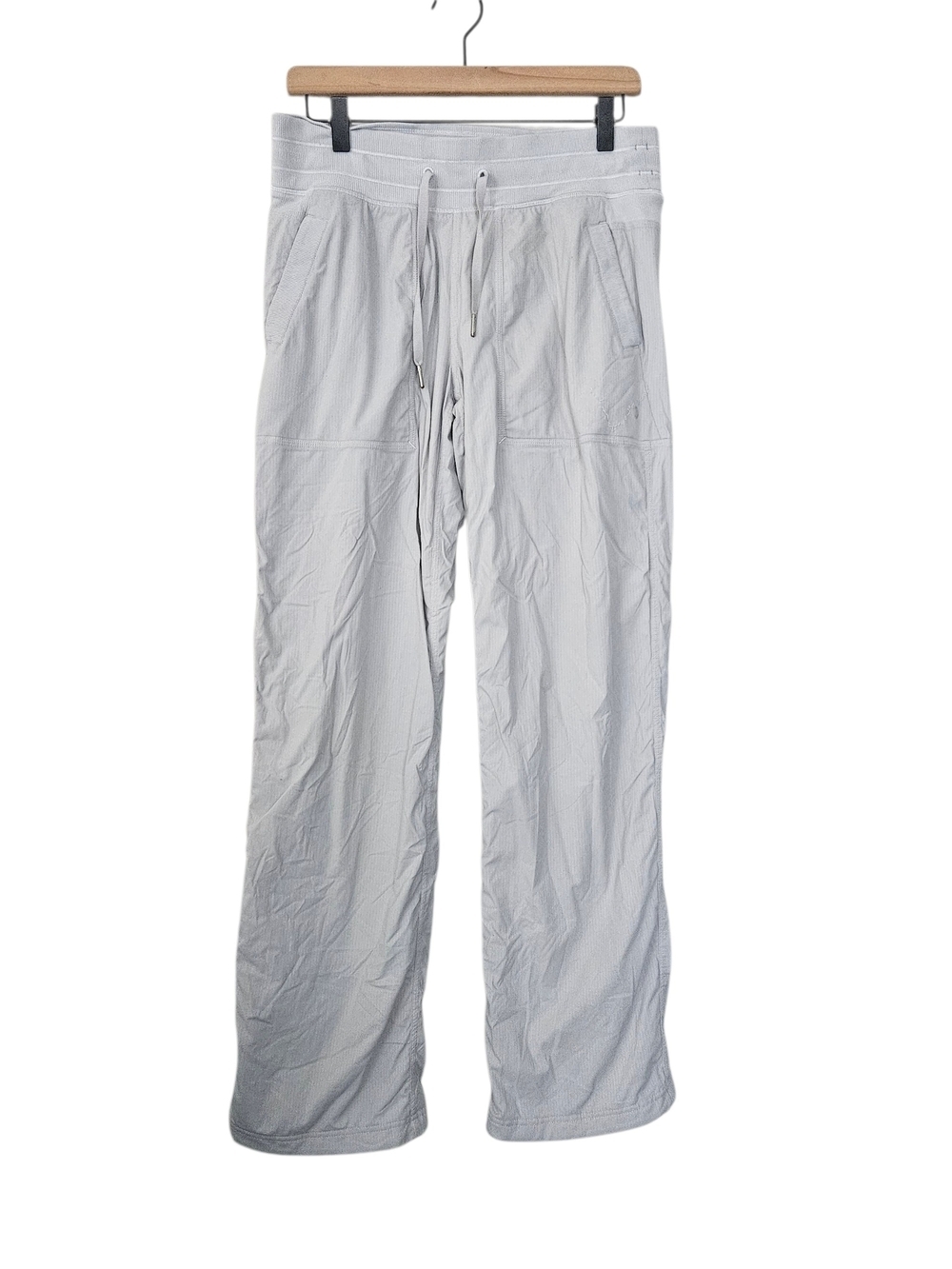 Lululemon Mid Rise Light Gray Drawstring Dance Lined Pants Size M